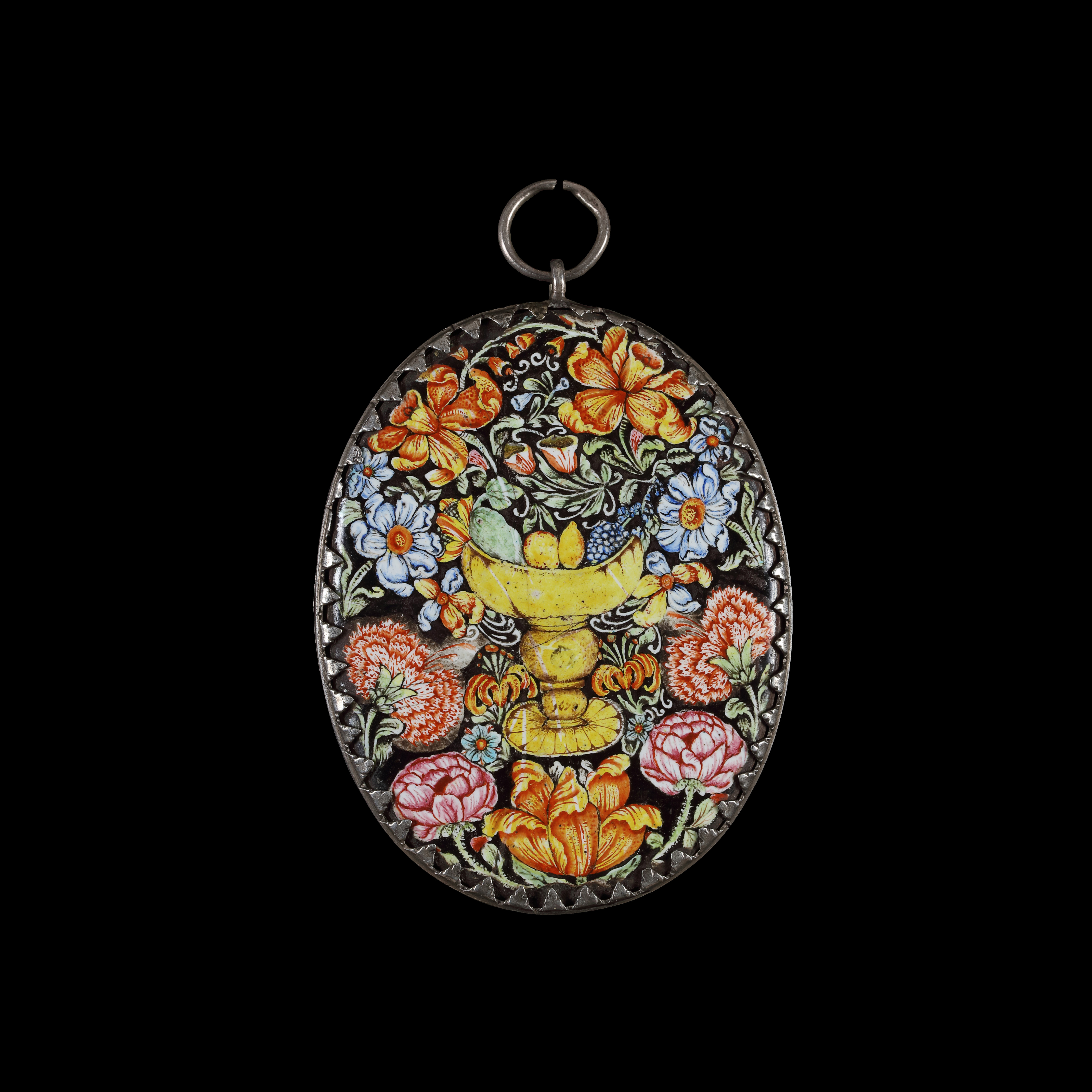 Portrait miniature of a Marshal of France, probably Marshal Louis Francis, Duc d’Boufflers (1644-1711) wearing armour with gilded decoration, long, curled wig, entrenchments in the background