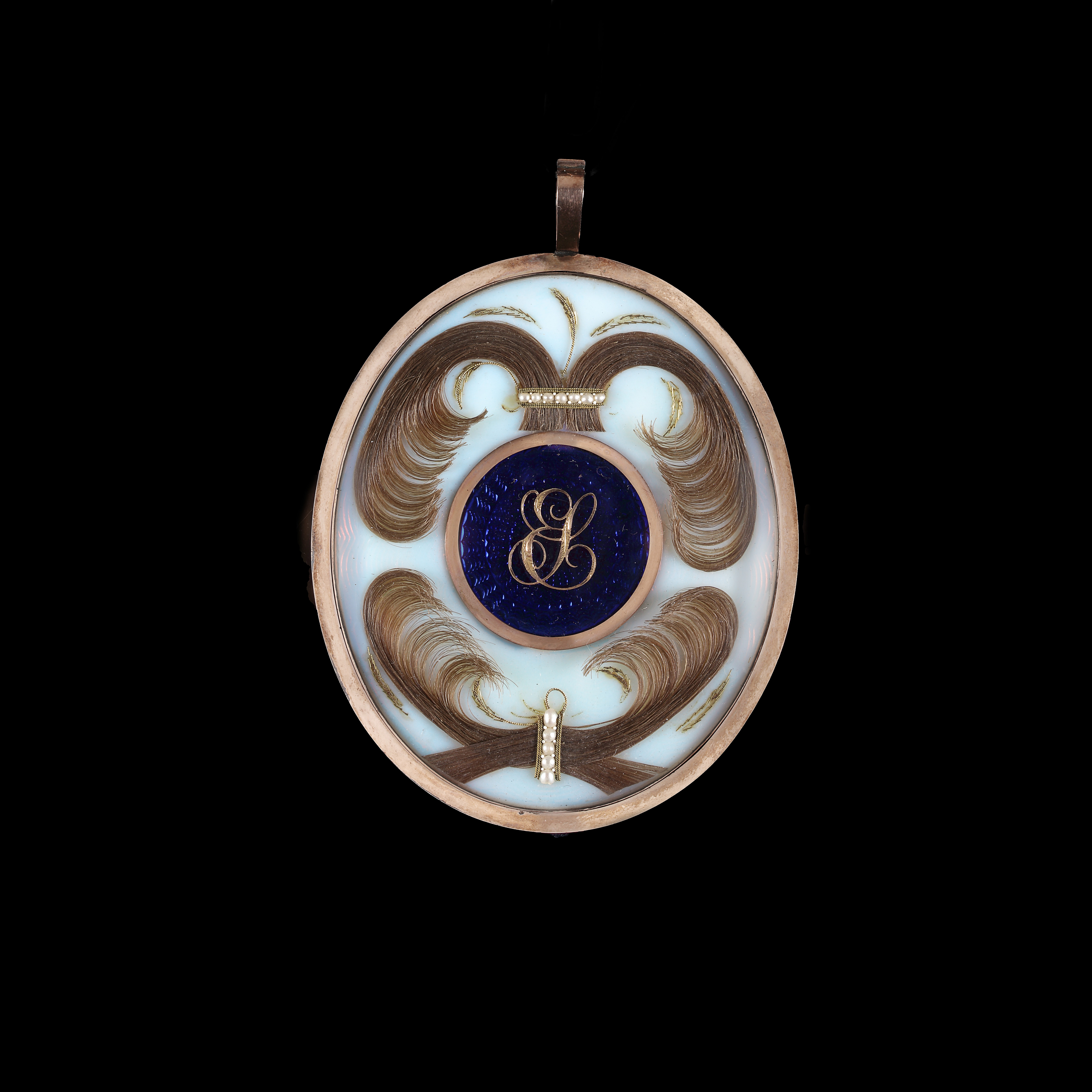 Portrait miniature of a Gentleman, wearing a blue jacket, with white stock and waistcoat