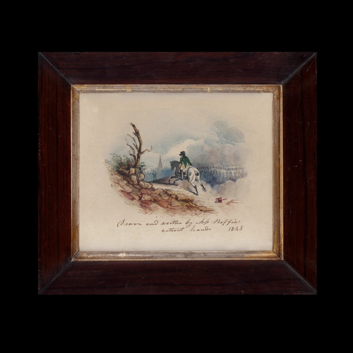 Napoleon I on horseback at the Battle of Waterloo