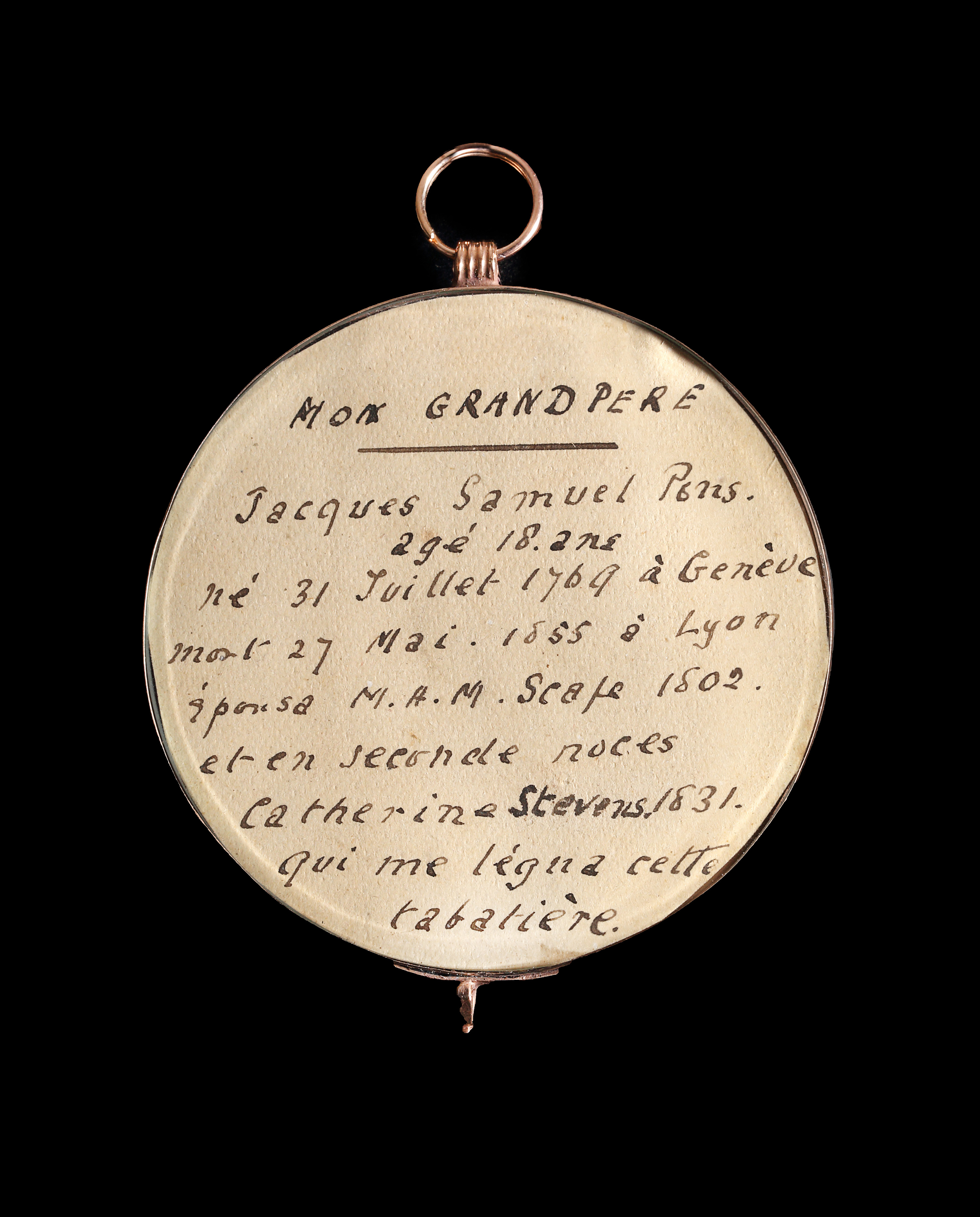 Jacques Samuel Pons (1767-1855), aged eighteen, wearing jacket with waistcoat and stock