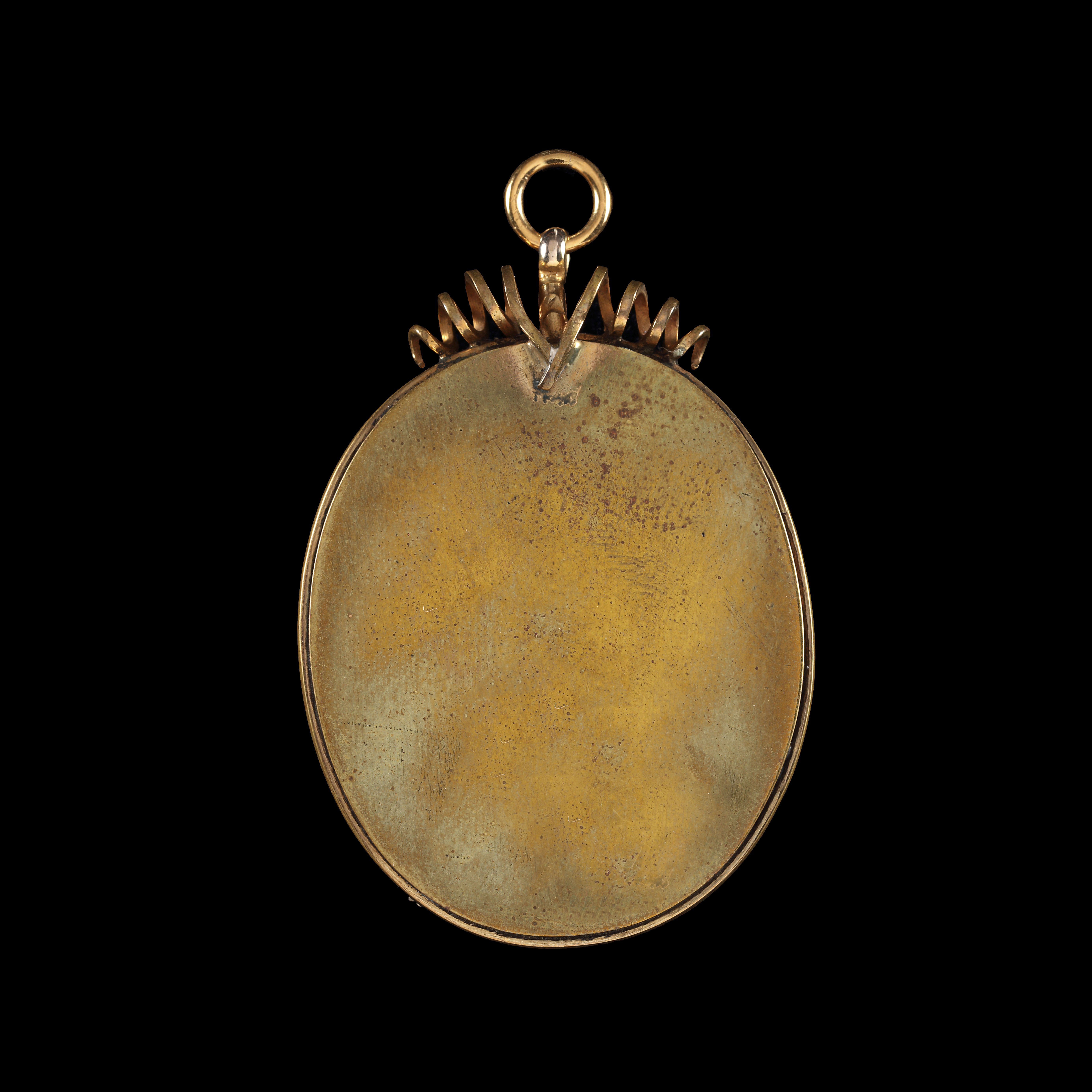 Portrait miniature of a Lady, wearing blue gown over white chemise