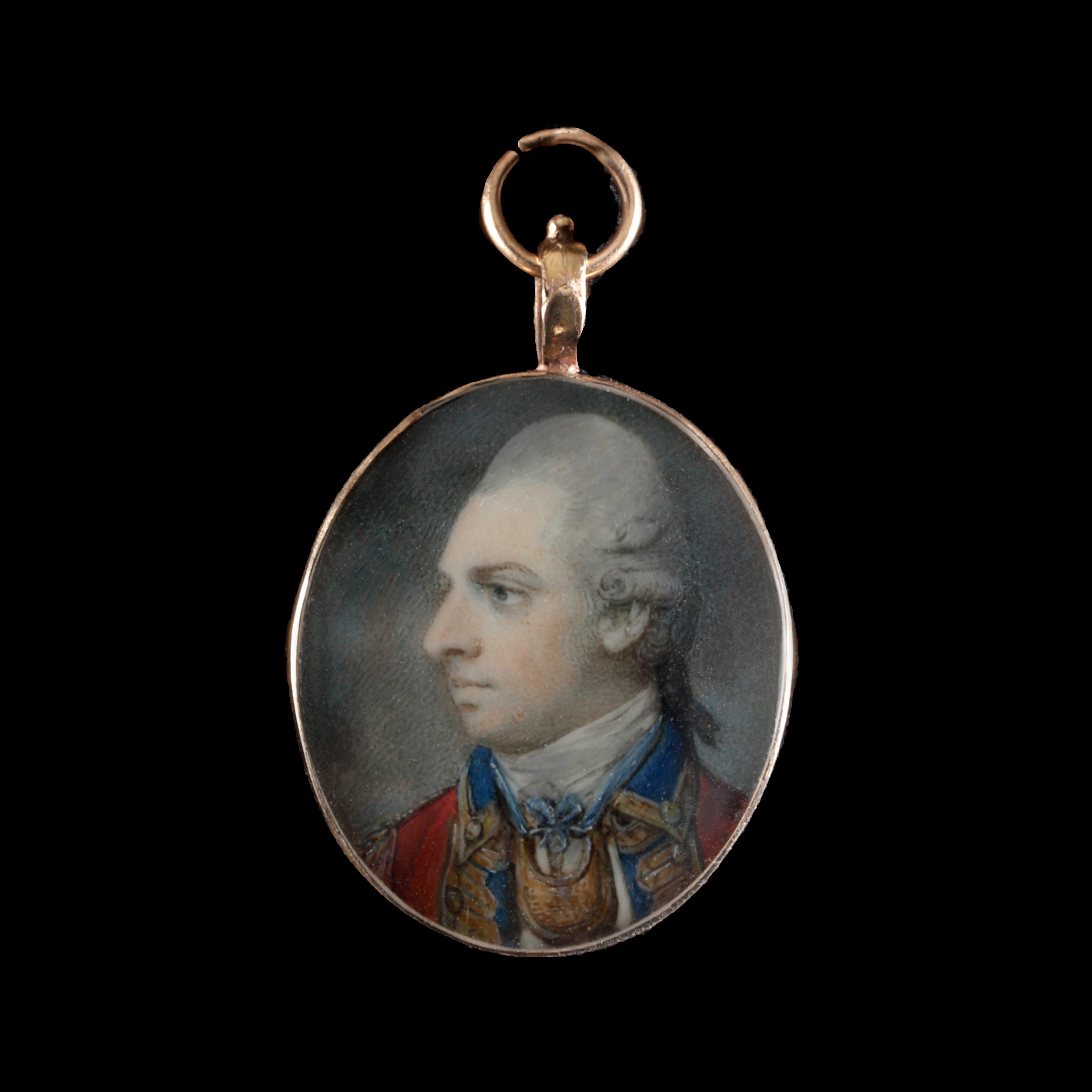 Portrait miniature of an Officer, possibly The Hon Col. Cosmo Gordon (c.1737- after 1783), wearing the uniform of the Grenadier Company of the 3rd Foot Guards