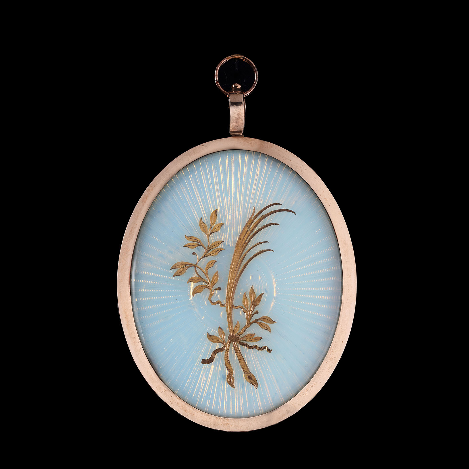 Portrait miniature of an Unknown Gentleman, wearing blue coat with black collar