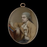 Portrait miniautre of John Yenn RA (1750-1821), wearing cream coat and waistcoat