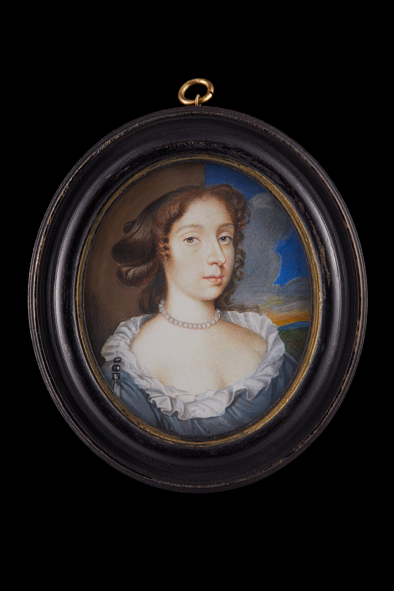 Two portrait miniatures of Jemima, 1st Countess of Sandwich (1625–1674) and her husband, Edward Montagu, 1st Earl of Sandwich (1625–1672)