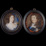 Two portrait miniatures of Jemima, 1st Countess of Sandwich (1625–1674) and her husband, Edward Montagu, 1st Earl of Sandwich (1625–1672)