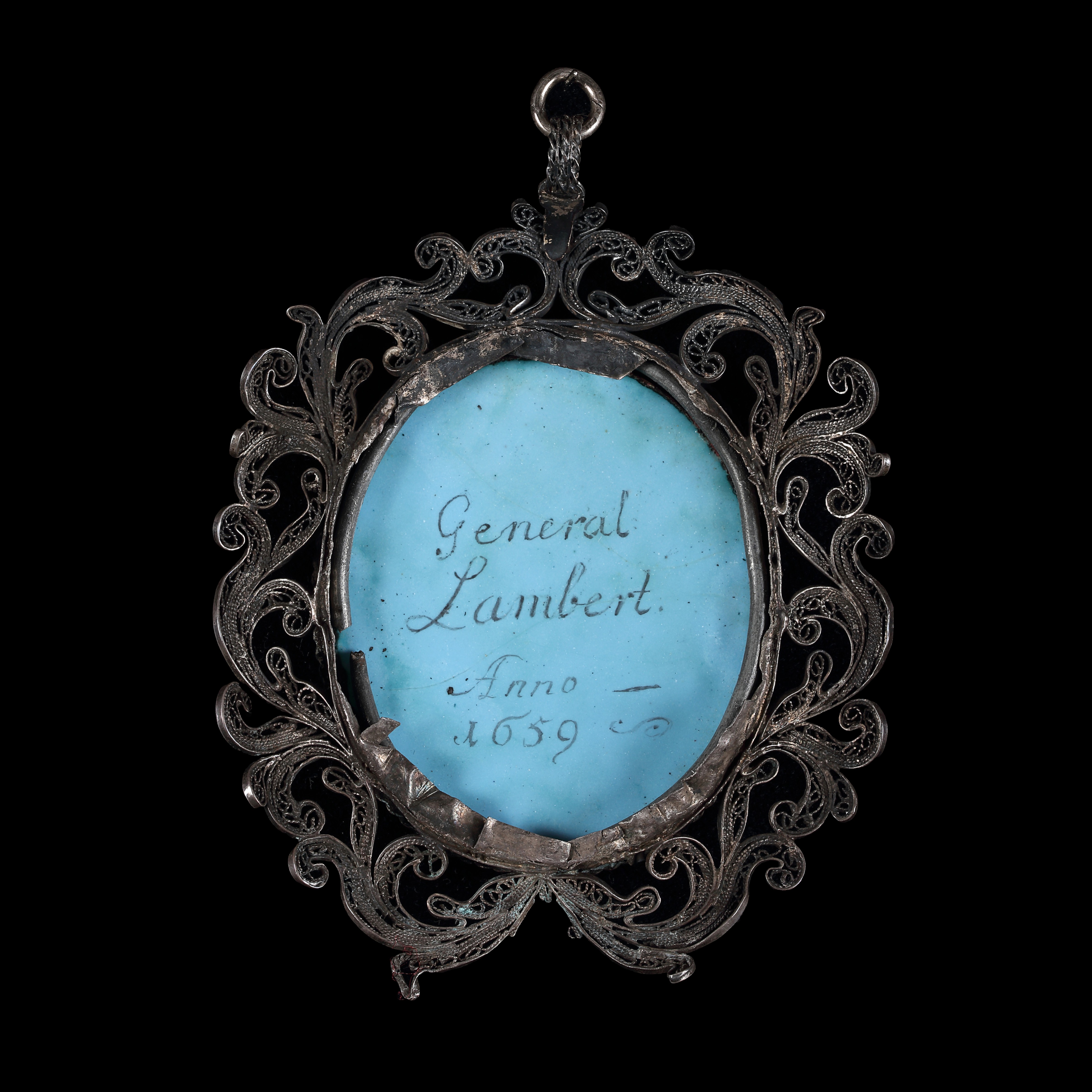 Portrait enamel of a Gentleman wearing armour and lawn jabot