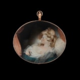 Portrait miniature of a Lady Sleeping