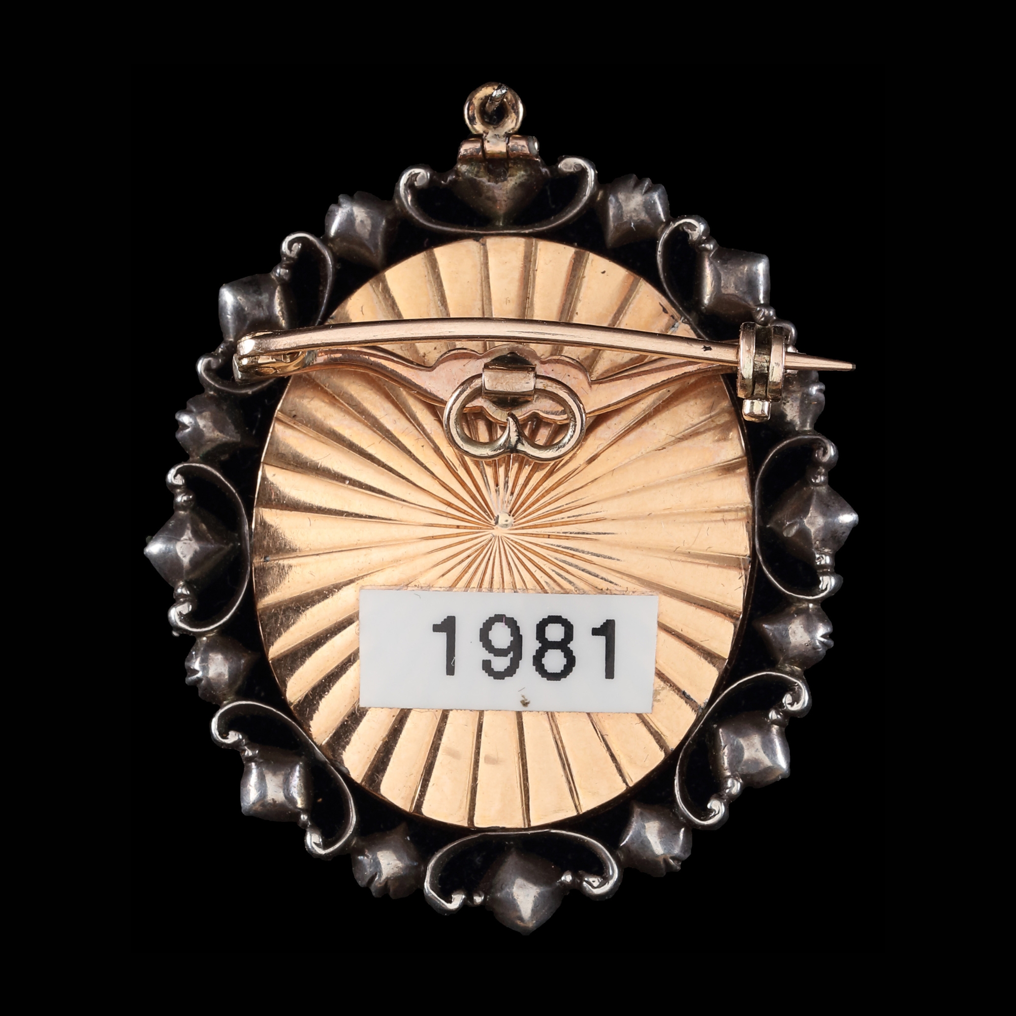 Portrait miniature of a Gentleman, wearing a pale grey coat, a scarlet waistcoat embroidered with flowers, and white stock, his powdered wig worn en queue