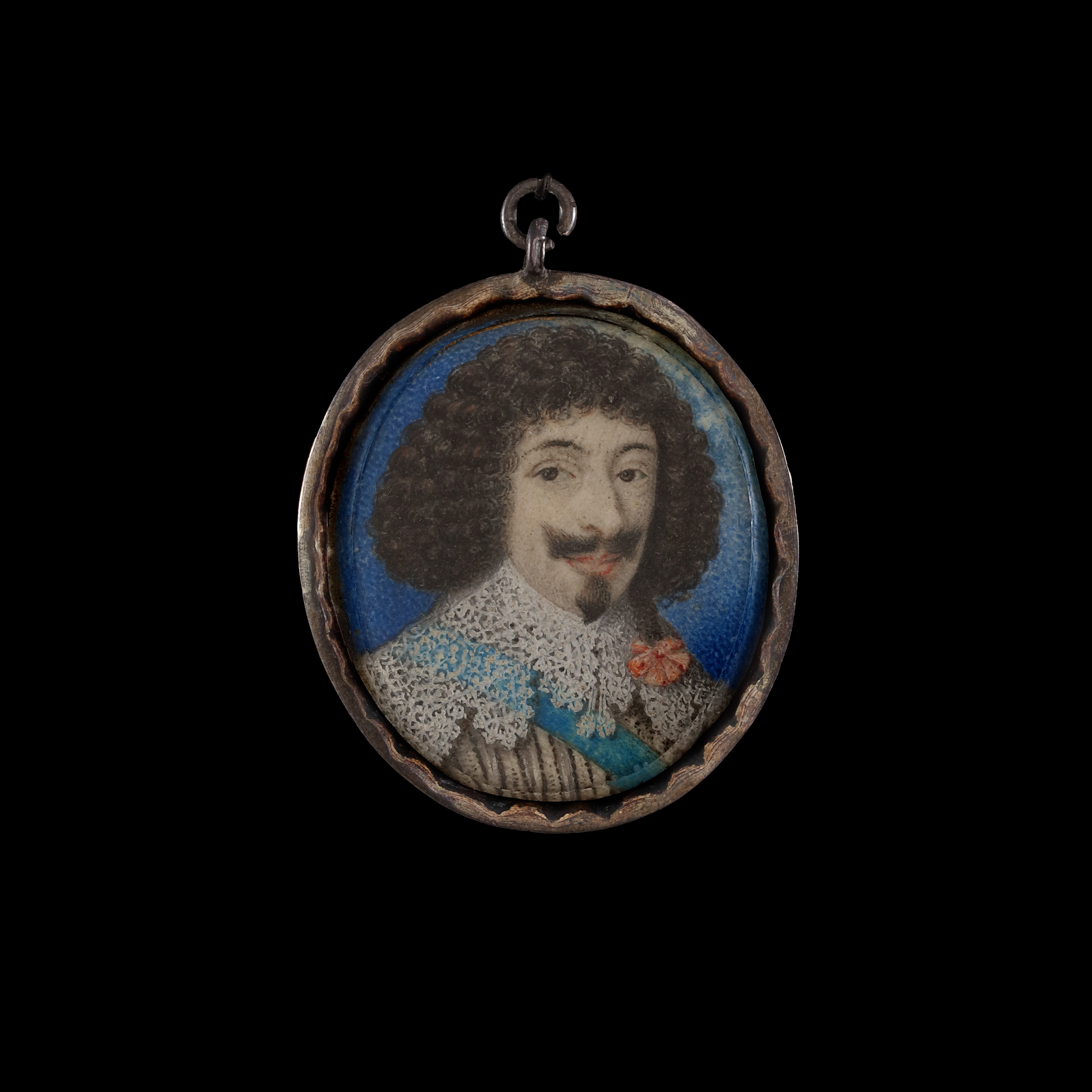 Portrait of a Nobleman, called Gaston (Jean Baptiste) Duke of Orleans (1608-1660), wearing the blue sash of the Order of the Holy Spirit, lovelock and falling lace ruff