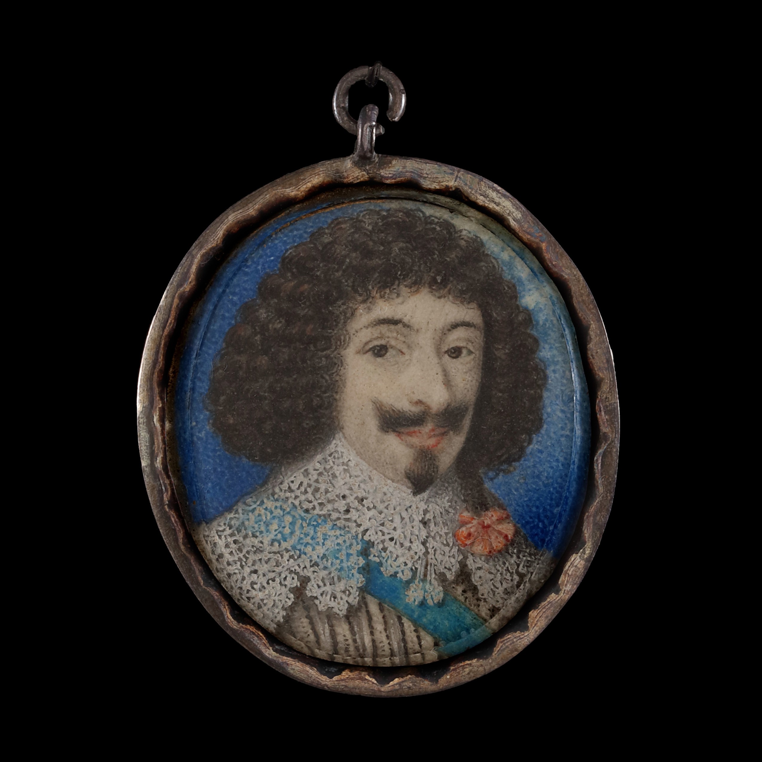 Portrait of a Nobleman, called Gaston (Jean Baptiste) Duke of Orleans (1608-1660), wearing the blue sash of the Order of the Holy Spirit, lovelock and falling lace ruff