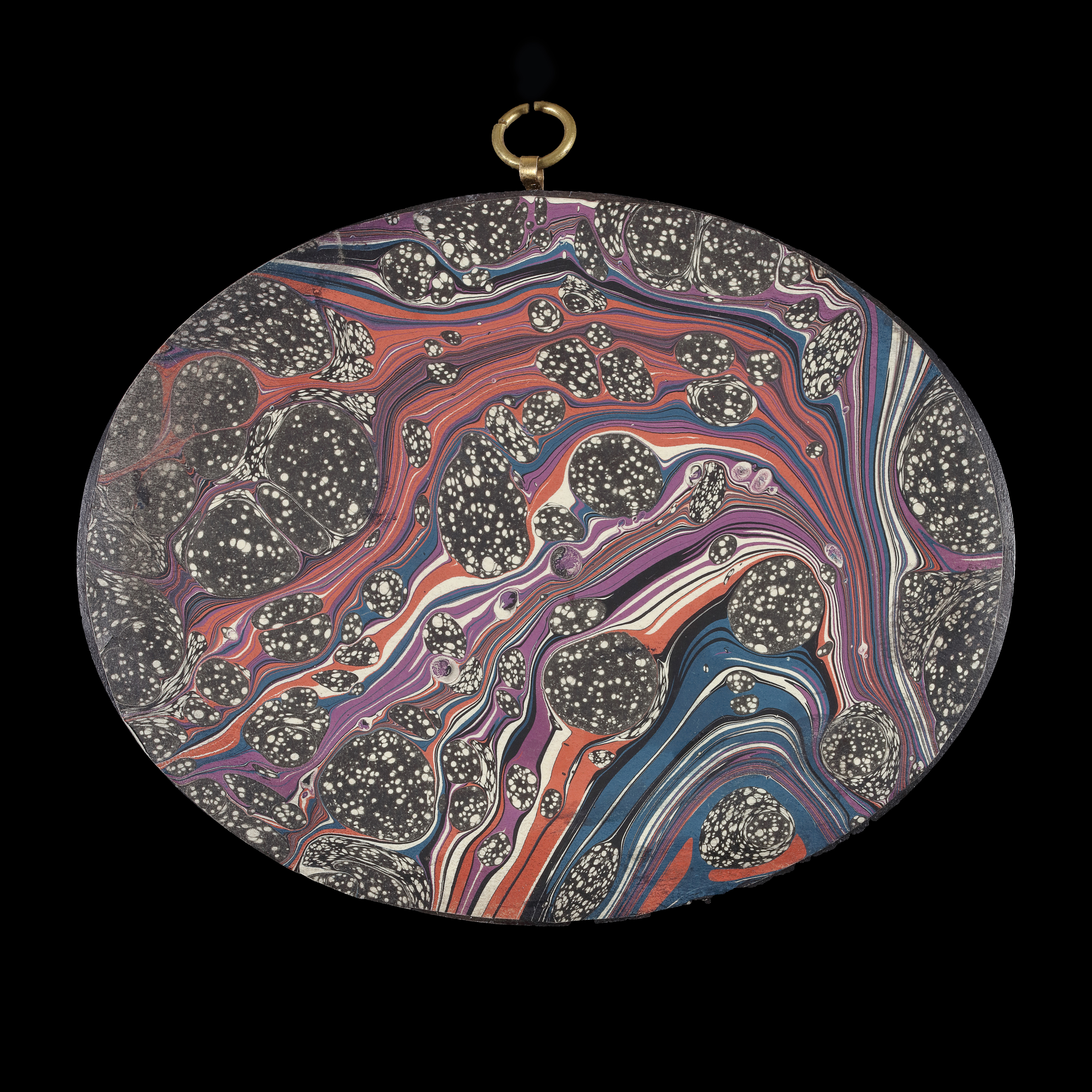 Portrait miniature of a Lady called Mary Queen of Scots, wearing a black coat with white fur trim