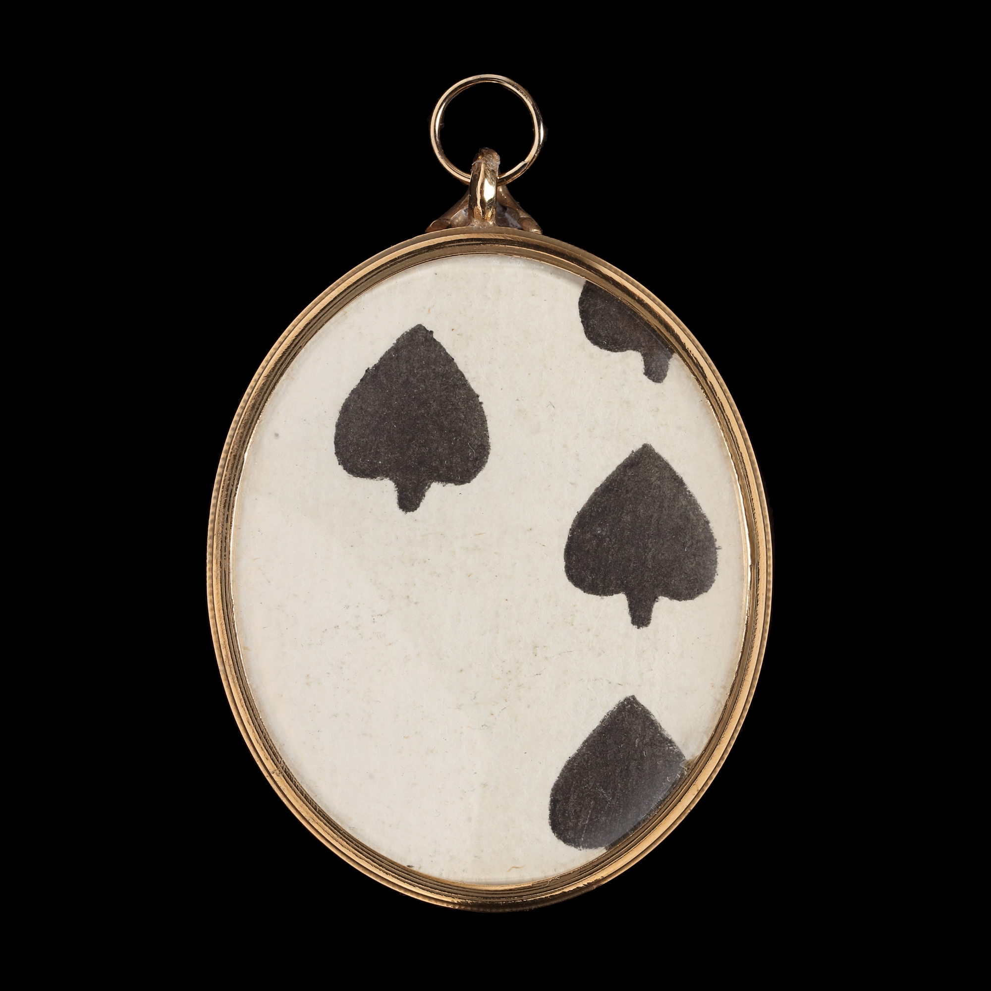 Portrait miniature of a Lady, possibly Elizabeth Grey (née Talbot), Countess of Kent (1582-1651), wearing a masque costume of a black and white dress embroidered with gold thread, ribato lace collar, large pearl earrings, pearl necklace and a crown set with pearls and diamonds