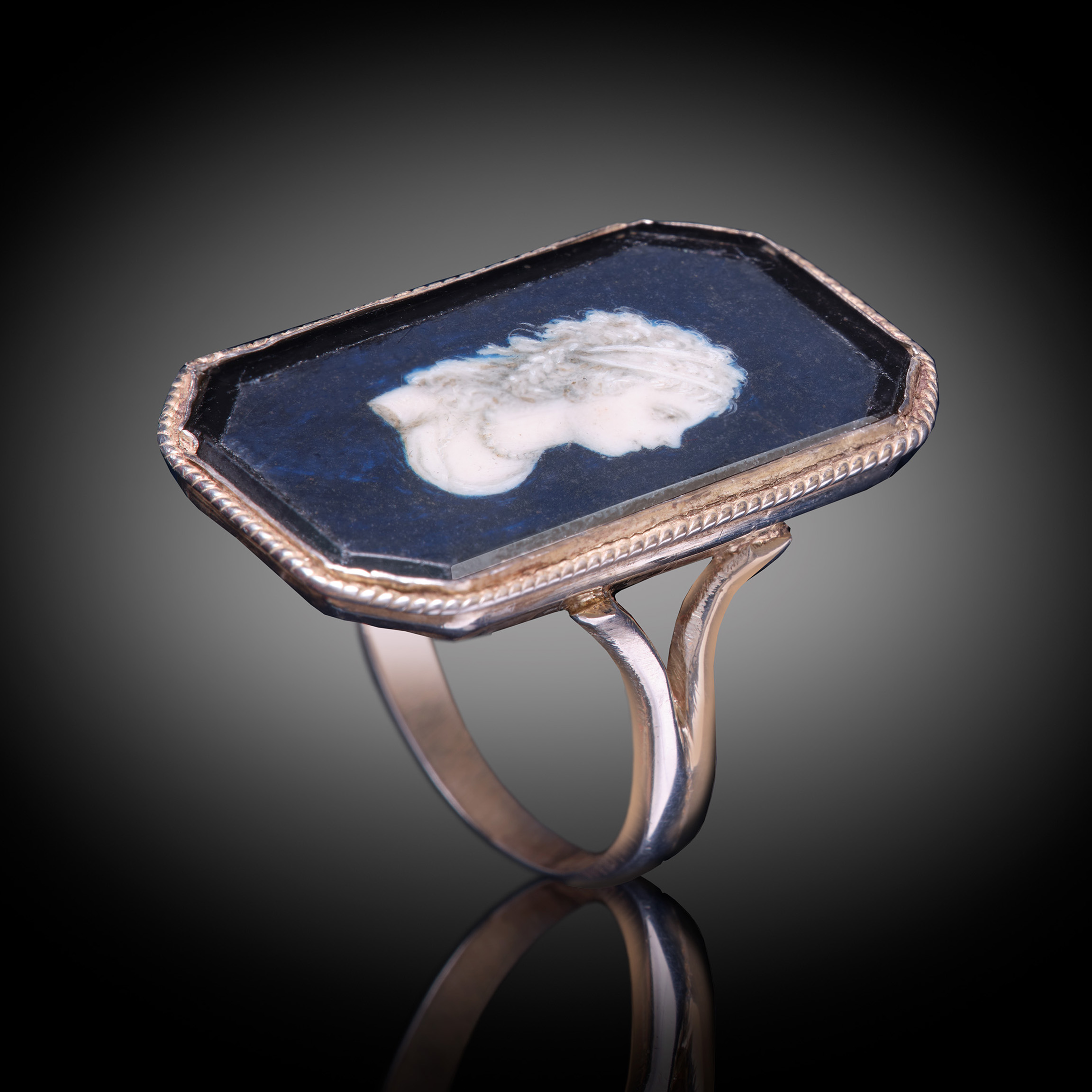 Portrait miniature of Young Woman, traditionally called Marie-Thérèse-Charlotte de France (1778-1851), Madame Royale, profile to the right, wearing draped muslin dress and with bandeau and wheatsheaf decoration in her hair and necklace