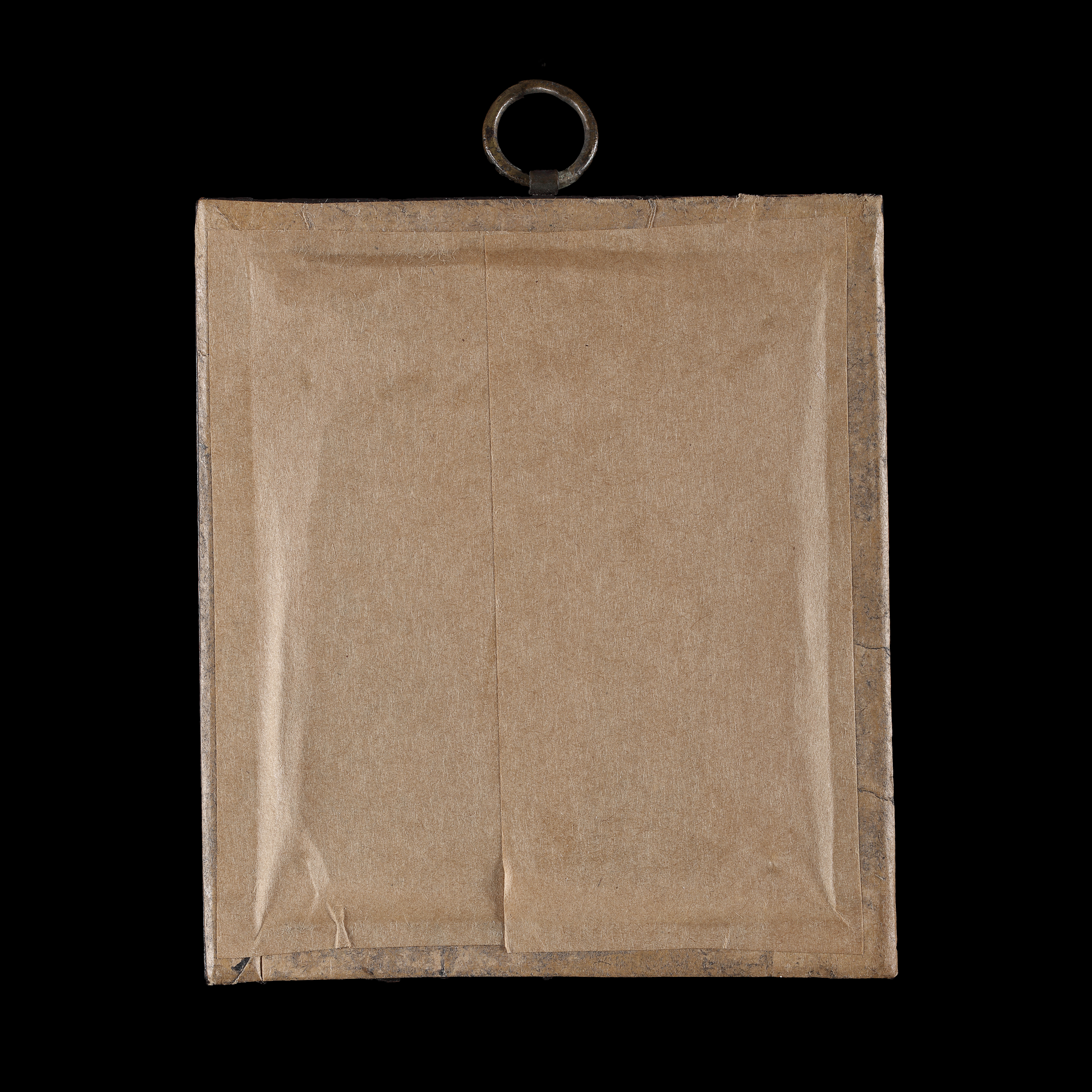 Portrait miniature of a Gentleman, wearing buff coat with gold sash, white lace jabot tied with a blue ribbon, curled wig