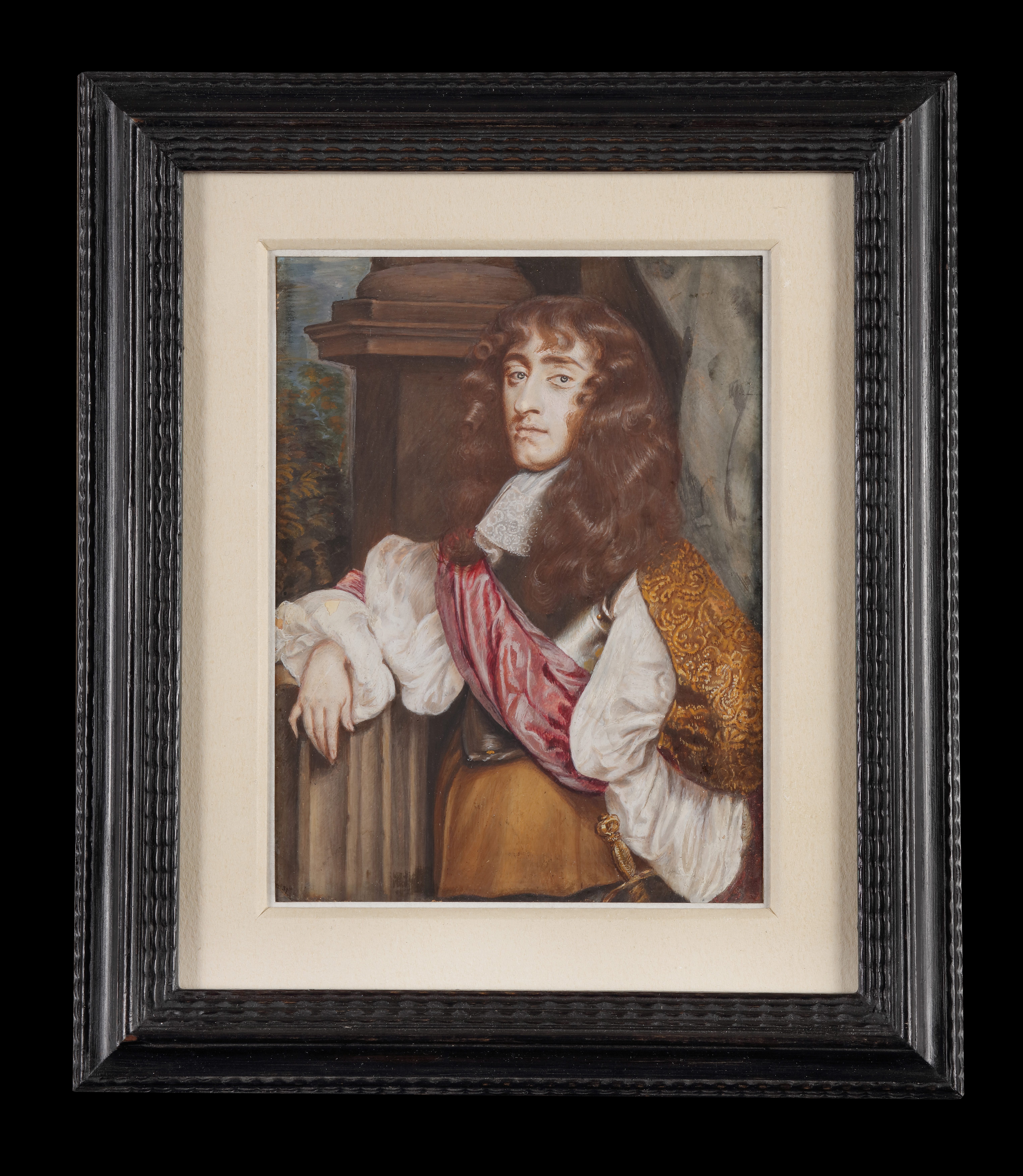 Cabinet portrait of King James II (1633-1701) when Duke of York; circa 1661