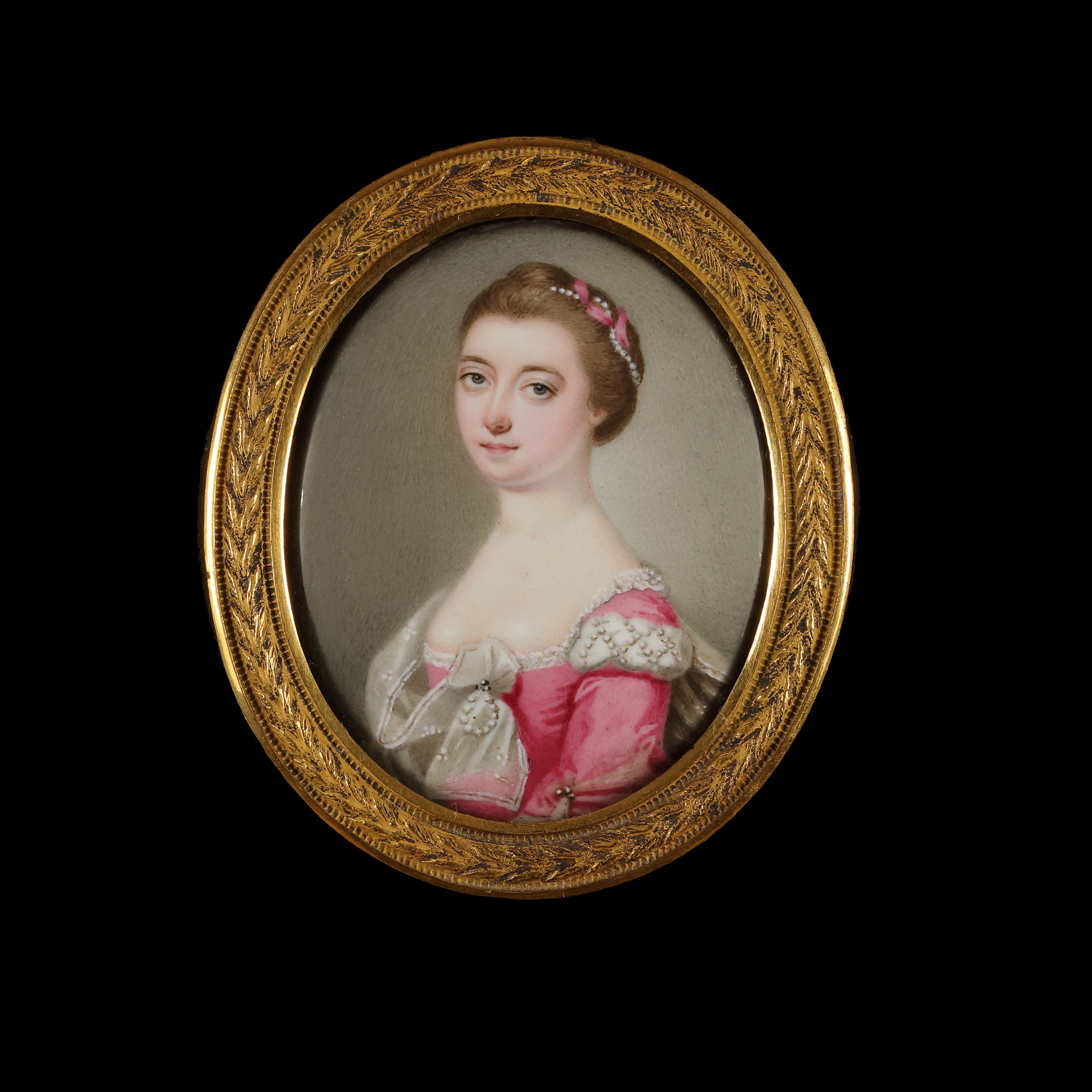 A set of portraits of the Cartwright family, clockwise from the top of the frame: Mary Catherine Cartwright (1747-1814), circa 1760s; a gentleman traditionally called Major General Thomas Desaguliers (1721-1780), circa 1770; a lady called Byzantia Cartwright (nee Lane)(d.1738), circa 1710s; and Thomas Cartwright (1735-1772), circa 1765. 