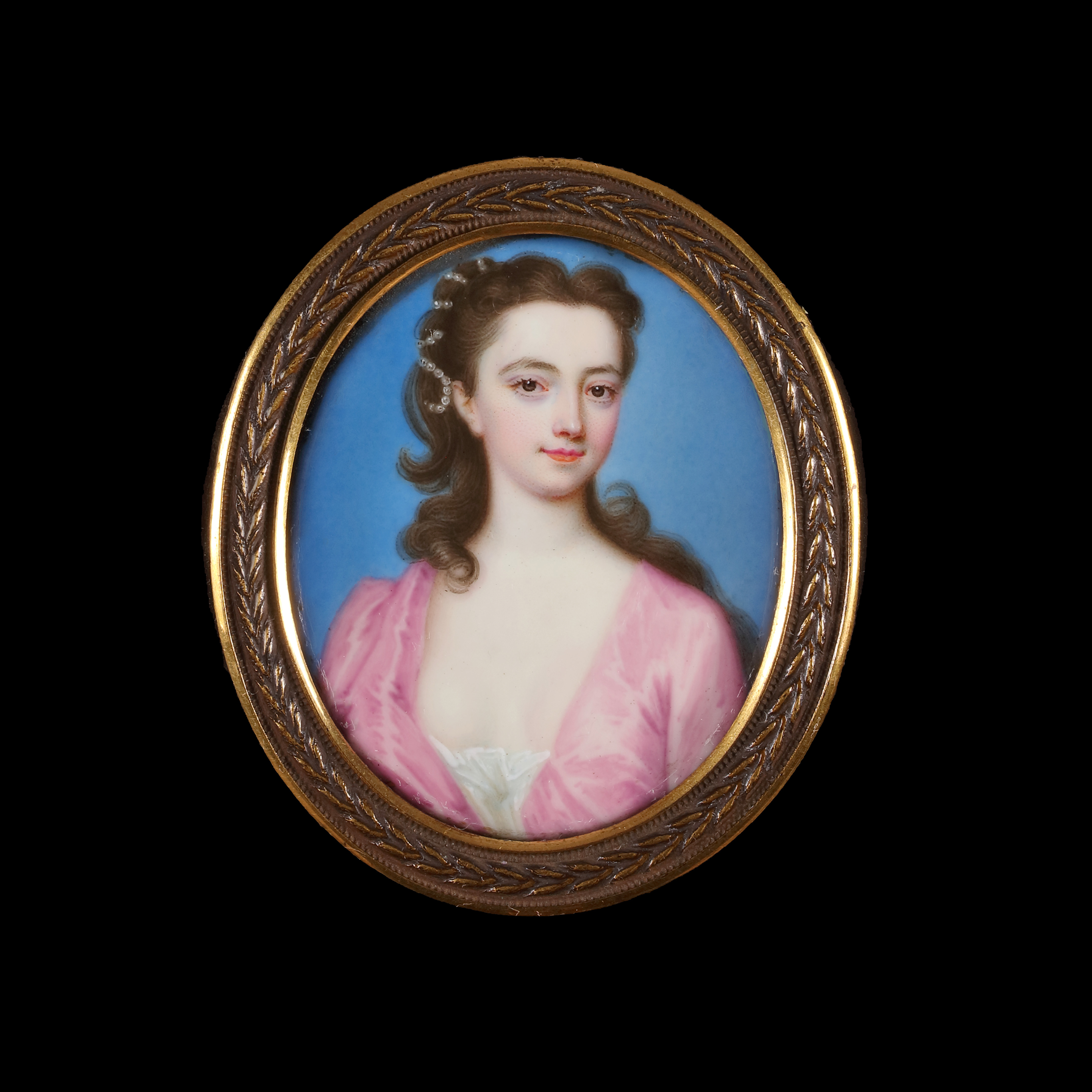A set of portraits of the Cartwright family, clockwise from the top of the frame: Mary Catherine Cartwright (1747-1814), circa 1760s; a gentleman traditionally called Major General Thomas Desaguliers (1721-1780), circa 1770; a lady called Byzantia Cartwright (nee Lane)(d.1738), circa 1710s; and Thomas Cartwright (1735-1772), circa 1765. 