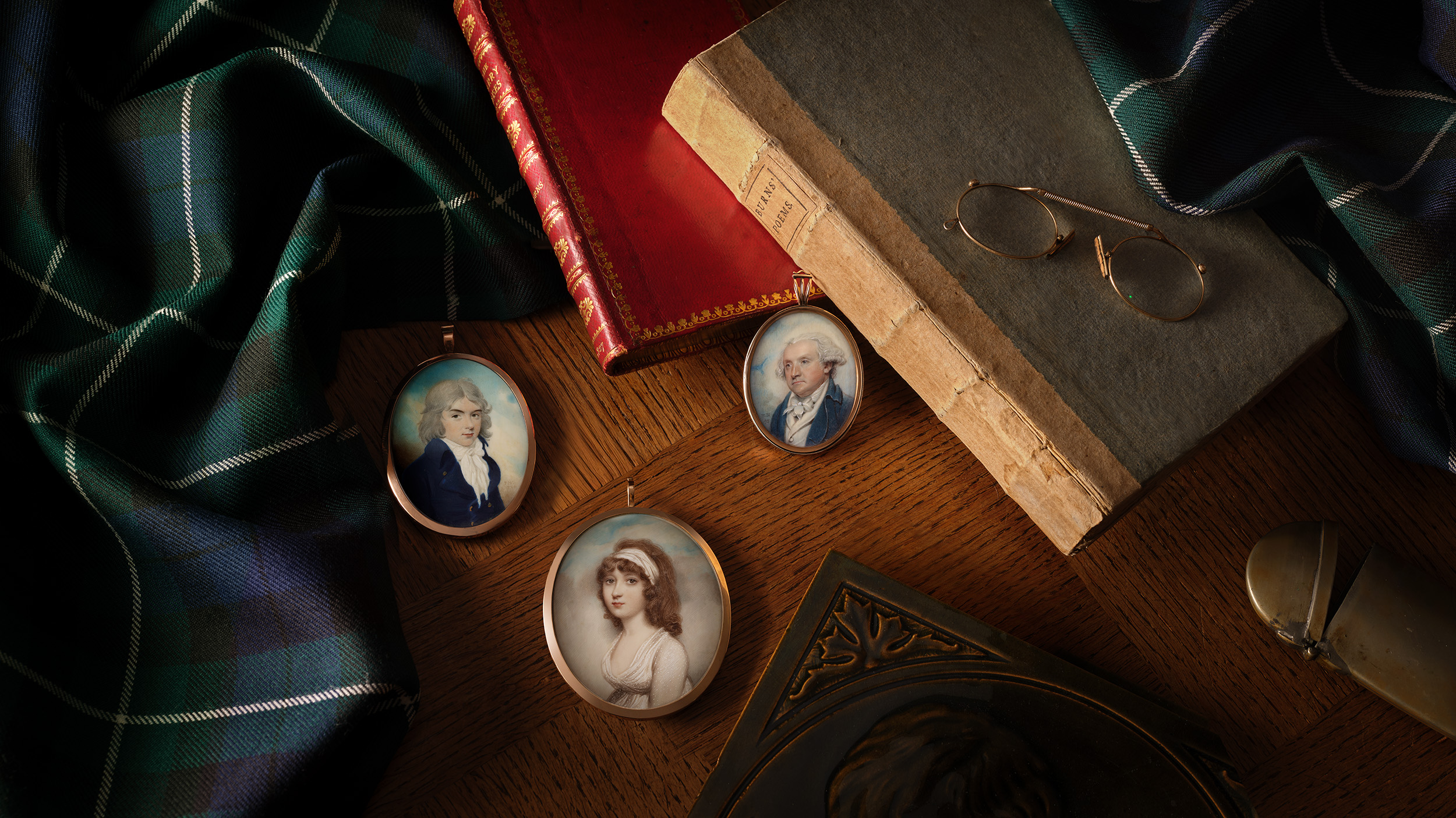 Portrait Miniature of Robert Graham of Fintry (1745-1819), facing left, wearing blue coat, white waistcoat and cravat, his powdered wig worn 'en queue'