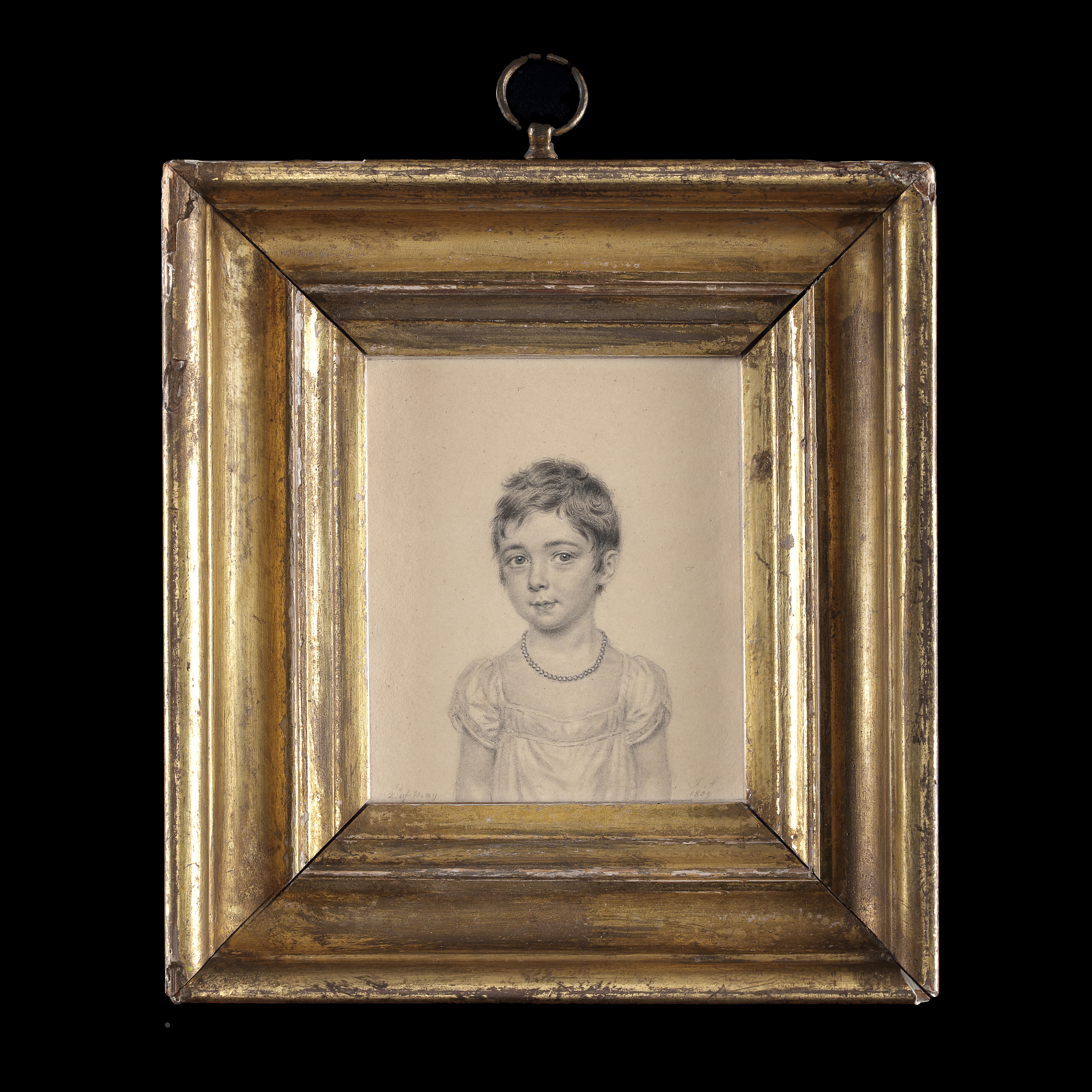 Portrait drawing of Lucy Anne Burr, later Mrs James Phillips (1805-1884), on her 4th birthday