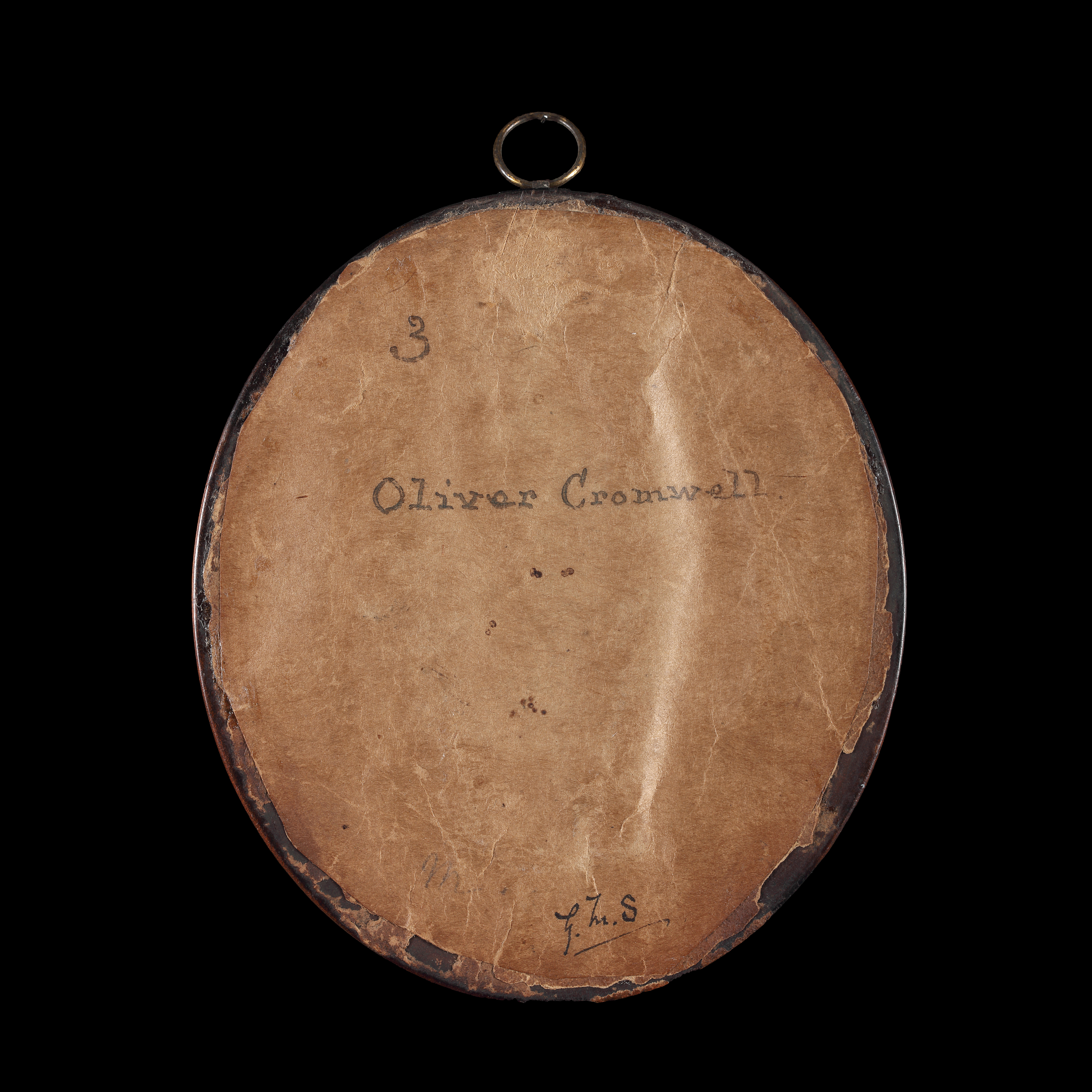 Portrait miniature of Oliver Cromwell (1599-1658) wearing armour and looking to the left