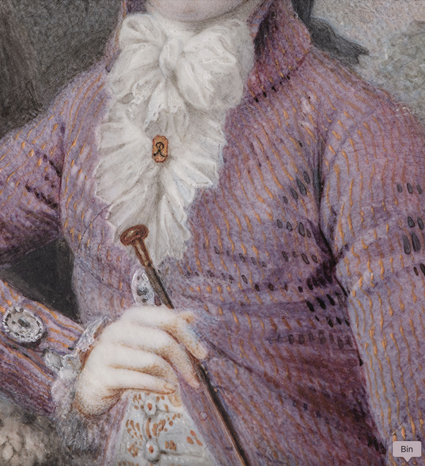 A Gentleman, Mr ‘R’, wearing lilac coloured jacket