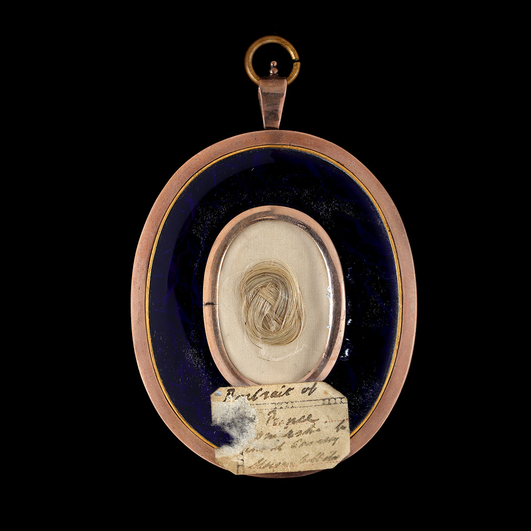 Portrait miniature of Prince Henryk Ludwick Lubomirski (1777–1850), as a boy, wearing loose, frilled chemise, his hair worn long and curled