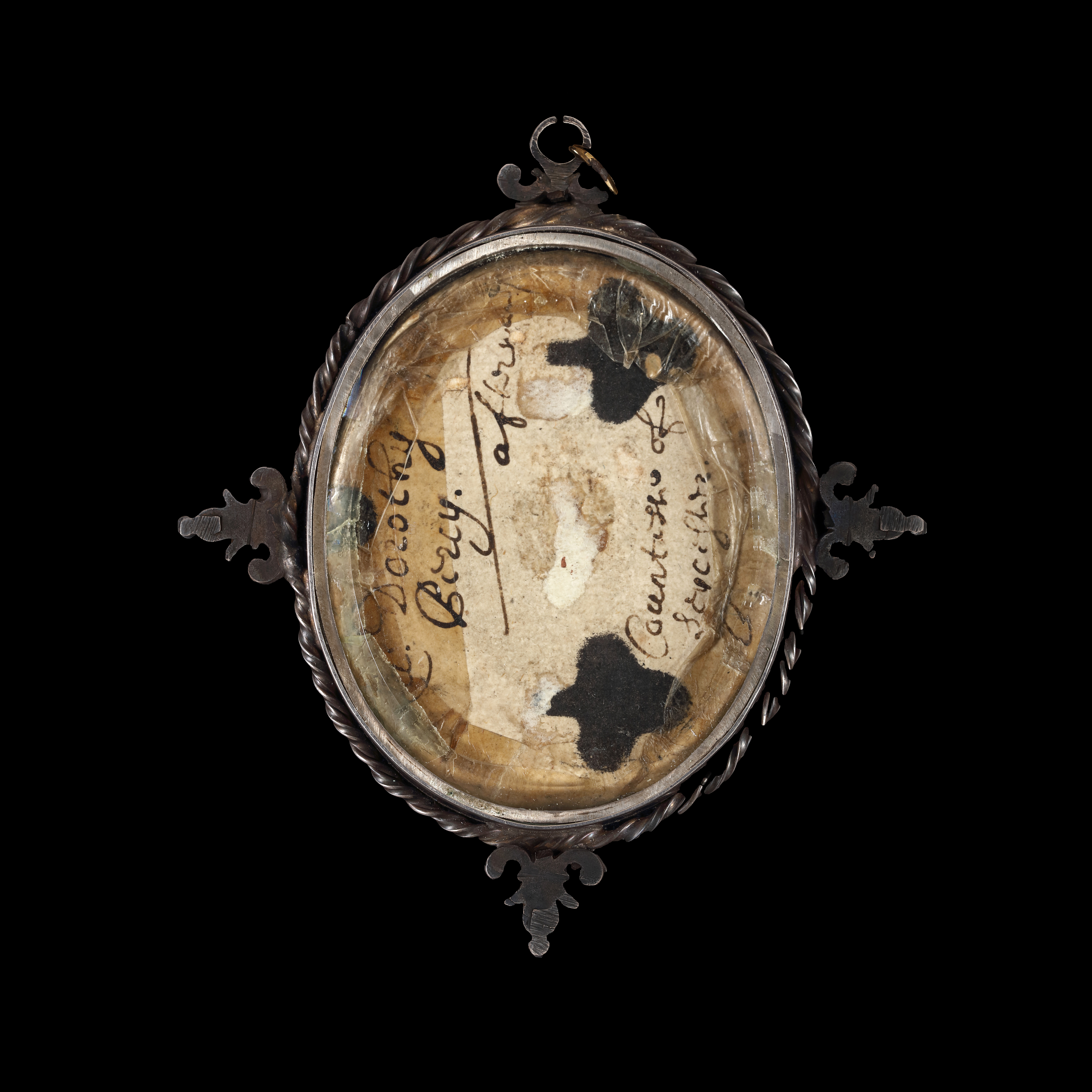 Portrait miniature of Lady Dorothy Sidney (née Percy) (c.1598-1659), later Countess of Leicester, wearing elaborate embroidered dress, pearl necklace and earring, a garland of fresh flowers in her loose blonde hair